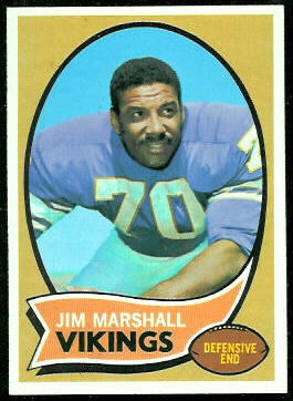 Jim Marshall 1970 Topps football card