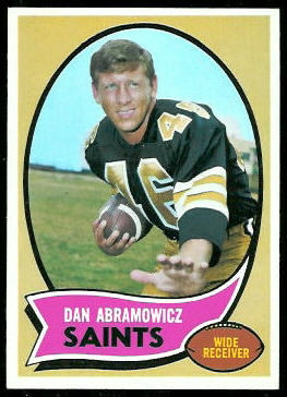 Dan Abramowicz 1970 Topps football card