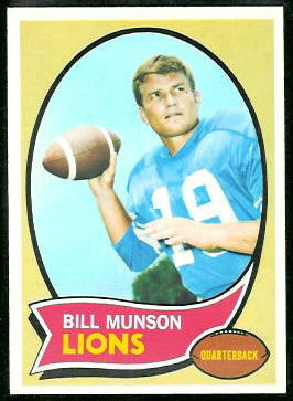 Bill Munson 1970 Topps football card