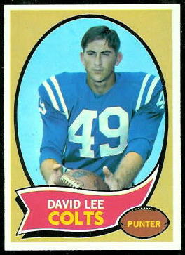 David Lee 1970 Topps football card David Lee 1970 Topps football card