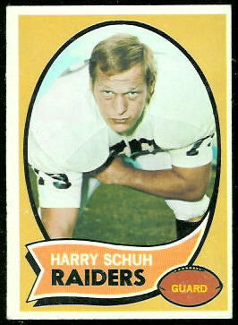 Harry Schuh 1970 Topps football card