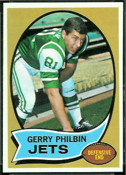 Gerry Philbin 1970 Topps football card