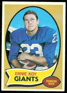 Ernie Koy 1970 Topps football card