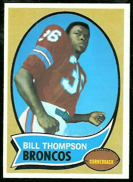 Bill Thompson 1970 Topps football card