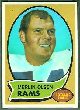 Merlin Olsen 1970 Topps football card