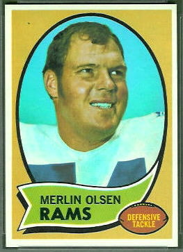Merlin Olsen 1970 Topps football card Merlin Olsen 1970 Topps football card