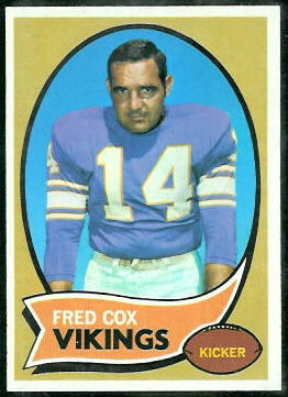 Fred Cox 1970 Topps football card Fred Cox 1970 Topps football card