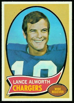 Lance Alworth 1970 Topps football card