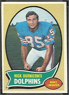 Nick Buoniconti 1970 Topps football card