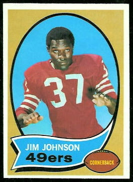 Jim Johnson 1970 Topps football card