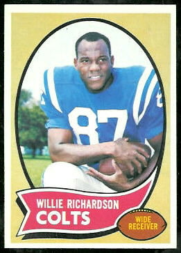 Willie Richardson 1970 Topps football card