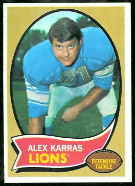 Alex Karras 1970 Topps football card Alex Karras 1970 Topps football card