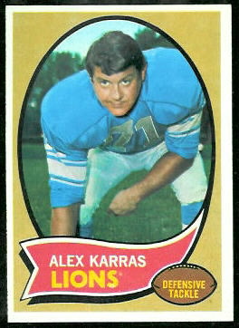 Alex Karras 1970 Topps football card