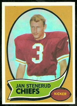 Jan Stenerud 1970 Topps football card