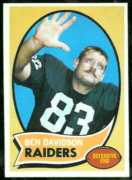 Ben Davidson 1970 Topps football card