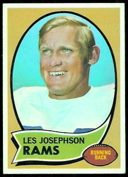 Les Josephson 1970 Topps football card