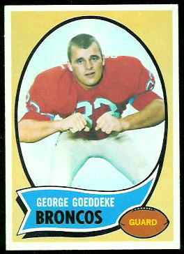 George Goeddeke 1970 Topps football card