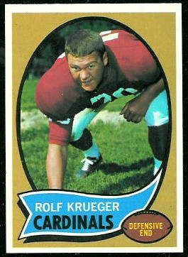 Rolf Krueger 1970 Topps football card Rolf Krueger 1970 Topps football card