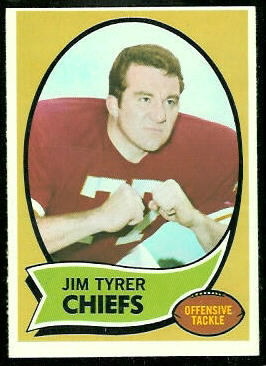 Jim Tyrer 1970 Topps football card