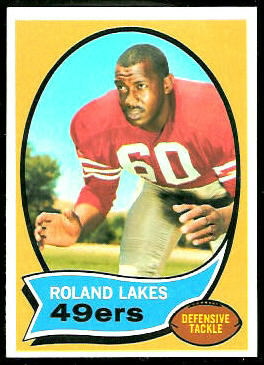 Roland Lakes 1970 Topps football card Roland Lakes 1970 Topps football card