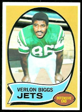 Verlon Biggs 1970 Topps football card