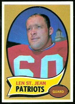 Len St. Jean 1970 Topps football card