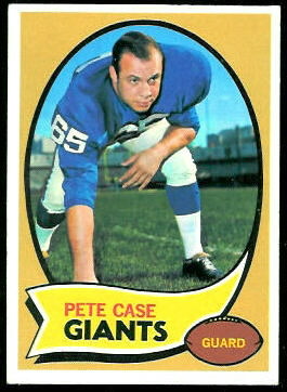 Pete Case 1970 Topps football card