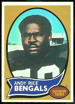 Andy Rice 1970 Topps football card