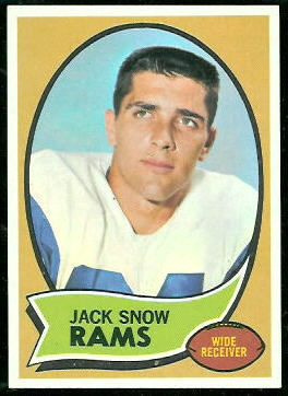 Jack Snow 1970 Topps football card