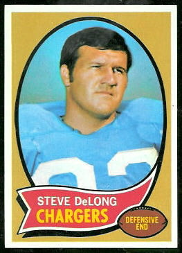 Steve DeLong 1970 Topps football card