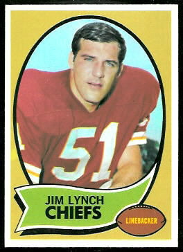 Jim Lynch 1970 Topps football card