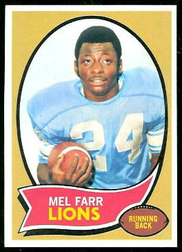 Mel Farr 1970 Topps football card