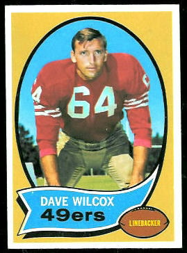 Dave Wilcox 1970 Topps football card