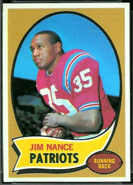 Jim Nance 1970 Topps football card