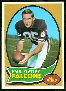 Paul Flatley 1970 Topps football card