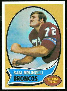 Sam Brunelli 1970 Topps football card