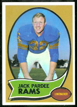 Jack Pardee 1970 Topps football card