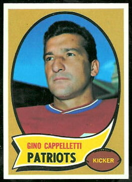 Gino Cappelletti 1970 Topps football card