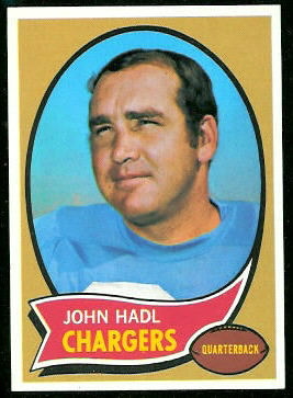 John Hadl 1970 Topps football card