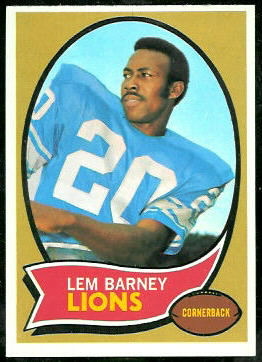 Lem Barney 1970 Topps football card