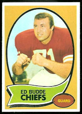 Ed Budde 1970 Topps football card Ed Budde 1970 Topps football card