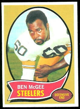 Ben McGee 1970 Topps football card