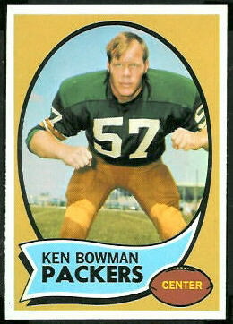 Ken Bowman 1970 Topps football card