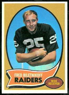 Fred Biletnikoff 1970 Topps football card