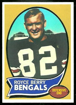 Royce Berry 1970 Topps football card