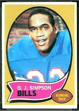 O.J. Simpson 1970 Topps football card