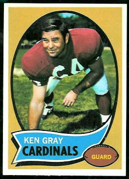 Ken Gray 1970 Topps football card