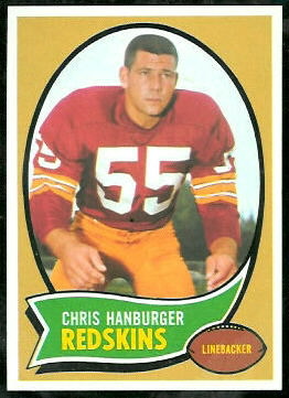 Chris Hanburger 1970 Topps football card