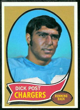 Dick Post 1970 Topps football card