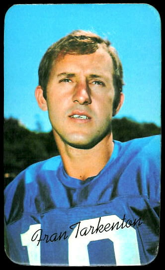 Fran Tarkenton 1970 Topps Super football card Fran Tarkenton 1970 Topps Super football card